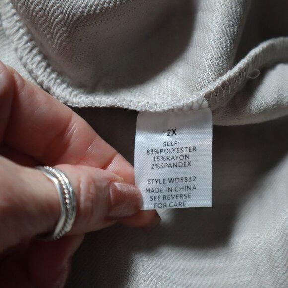 See N Be Seen Dress Womens 2X Taupe Romantic Career Night Out Brunch Event NWT - Picture 4 of 10